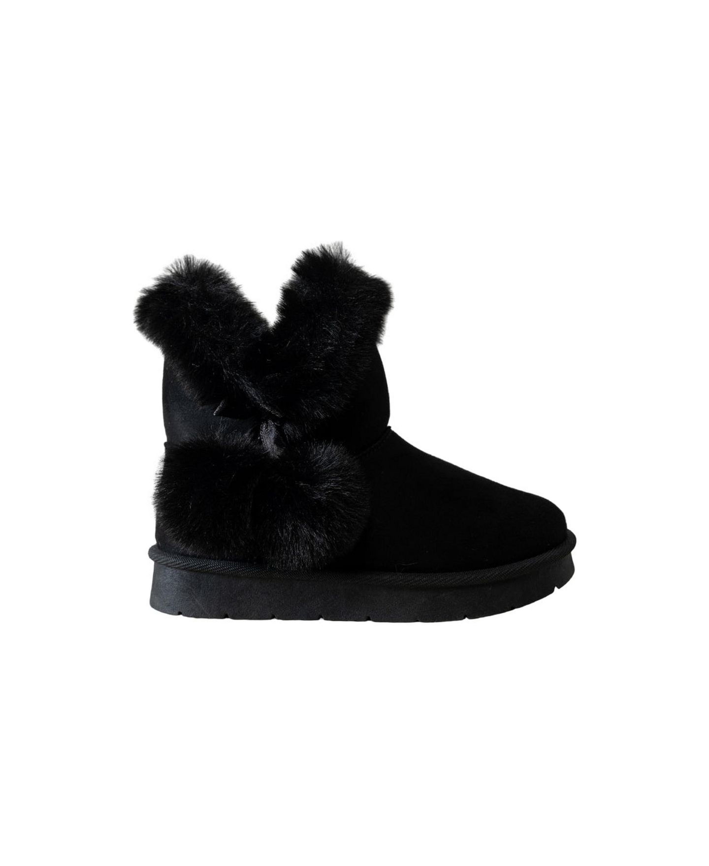 Ботинки Bebe Cozy Boot with Faux Fur Trim Boots для девочек, цвет: Чёрный — фото 2