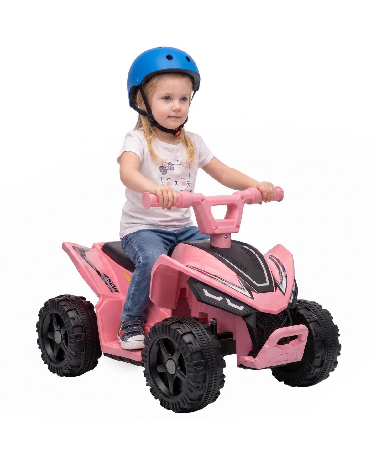 Glintex 6V Kids Ride-On Atv Quad with Forward Button Control, 55-lb Capacity, 18-48 Months - Pink