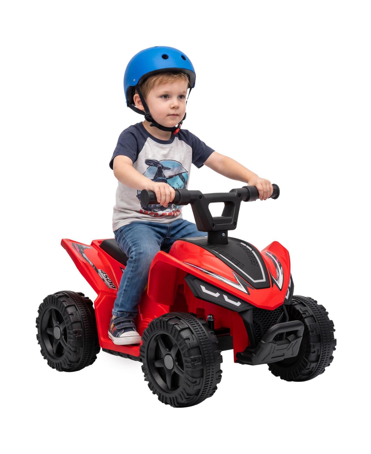 Glintex 6V Kids Ride-On Atv Quad with Forward Button Control, 55-lb Capacity, 18-48 Months - Red