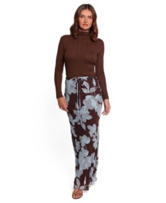 Women's Marissa Pull-On Floral Maxi Skirt