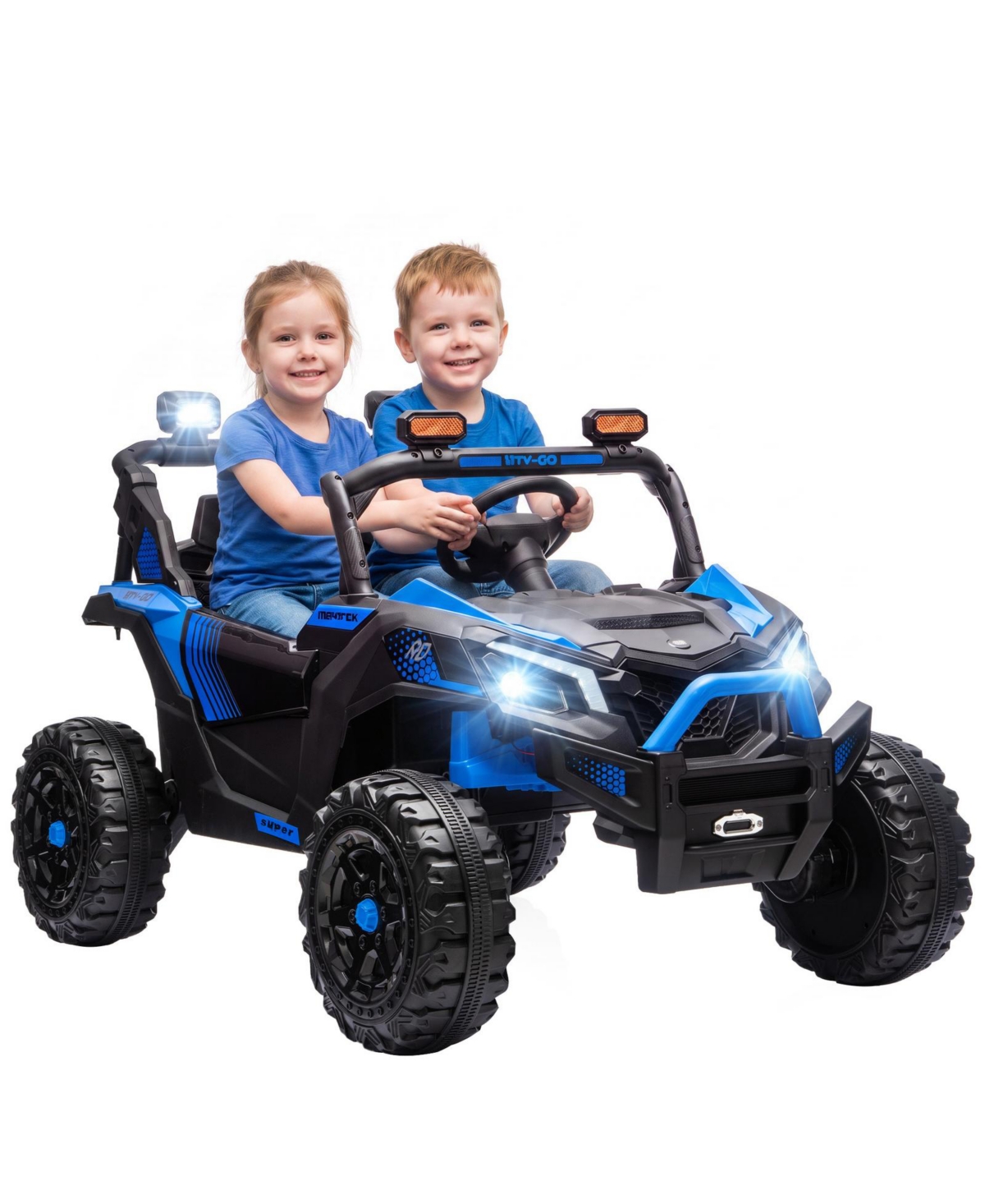 Glintex 24V 2-Seater Ride-On Utv Truck with Remote Control, Ages 3-8