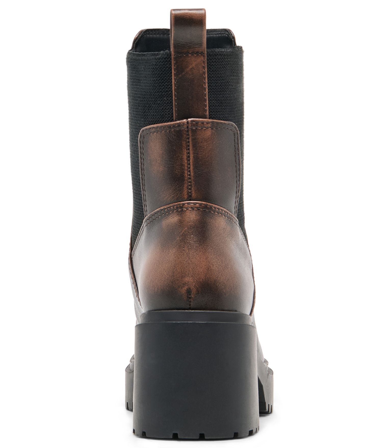 Женские ботинки Dolce Vita Grizly H2O Square Toe Lug Sole Chelsea Booties, цвет: Коричневый кожаный — фото 3