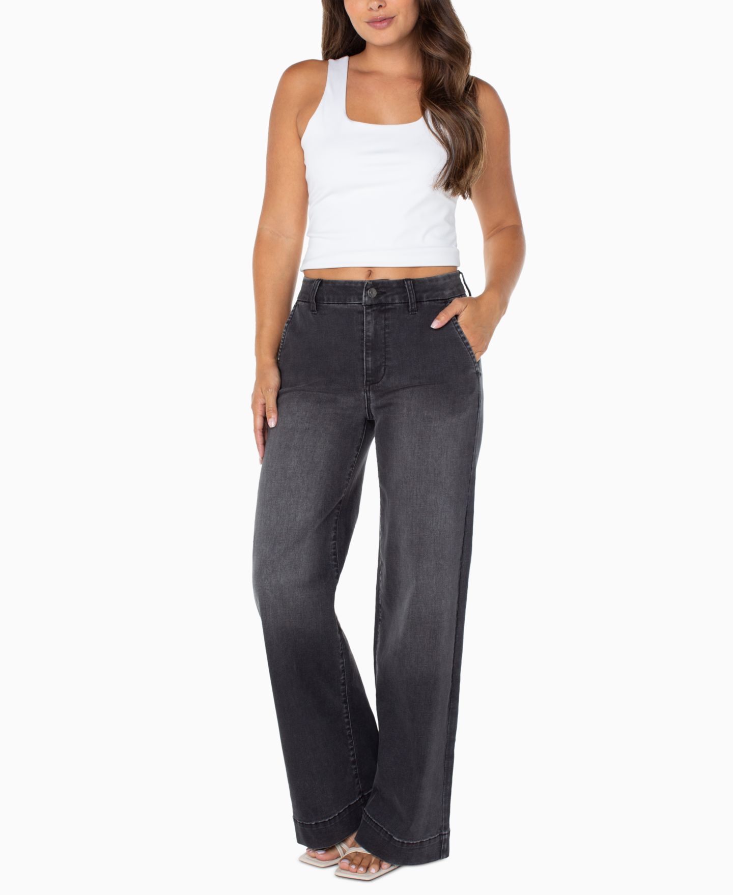 Женские джинсы Celebrity Pink Juniors' High-Rise Wide-Leg Denim, цвет: September Night — фото 2