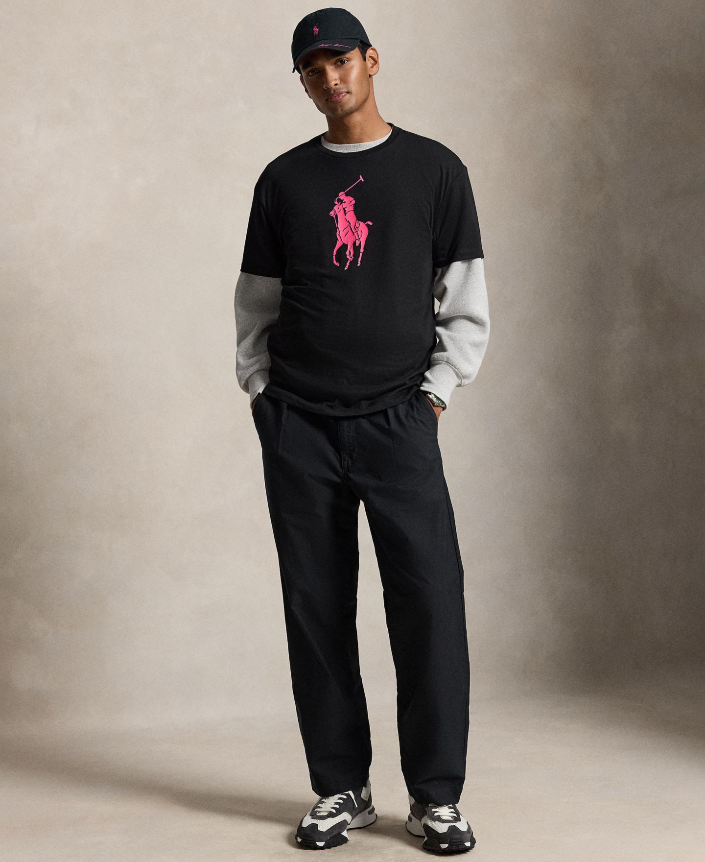 Футболка Polo Ralph Lauren Unisex Pink Pony Classic-Fit Jersey, цвет: Чёрный — фото 2