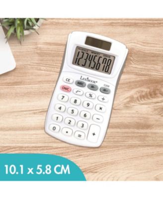 8 Digit Pocket Calculator, Basic and Memory Function, Soft Silicone Keys for Office, School