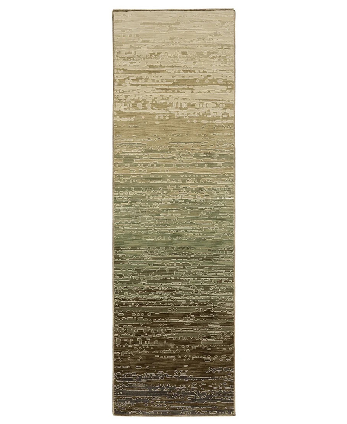 RRE09A068235ST 2 ft. 3 in. x 7 ft. 6 in. Reed RE09A Casual & Contemporary Power Loomed Rectangle Area Rug, Beige