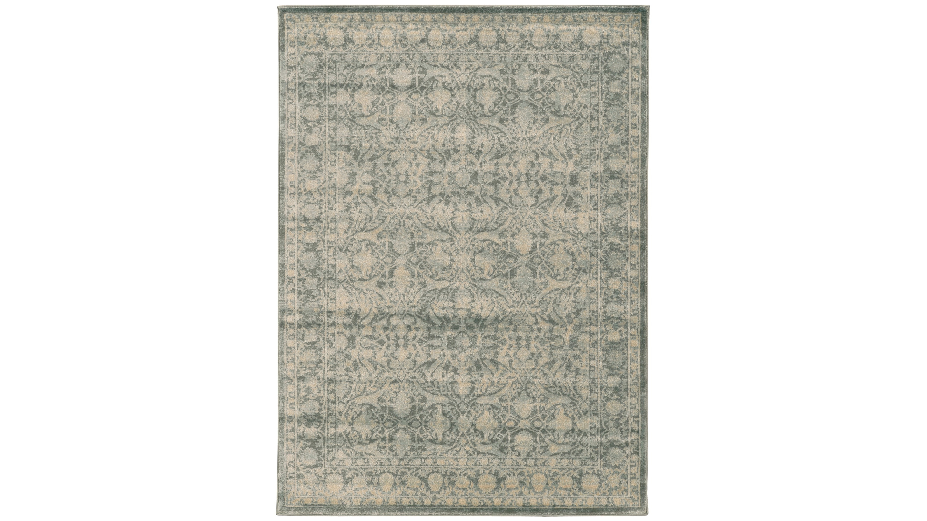 Closeout! Km Home 3564/0051/Green Cantu Green 5'3" x 7'3" Area Rug
