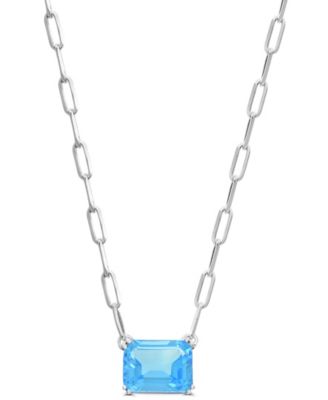 Blue Topaz Pendant Necklace (2-1/8 ct. t.w.) in Sterling Silver