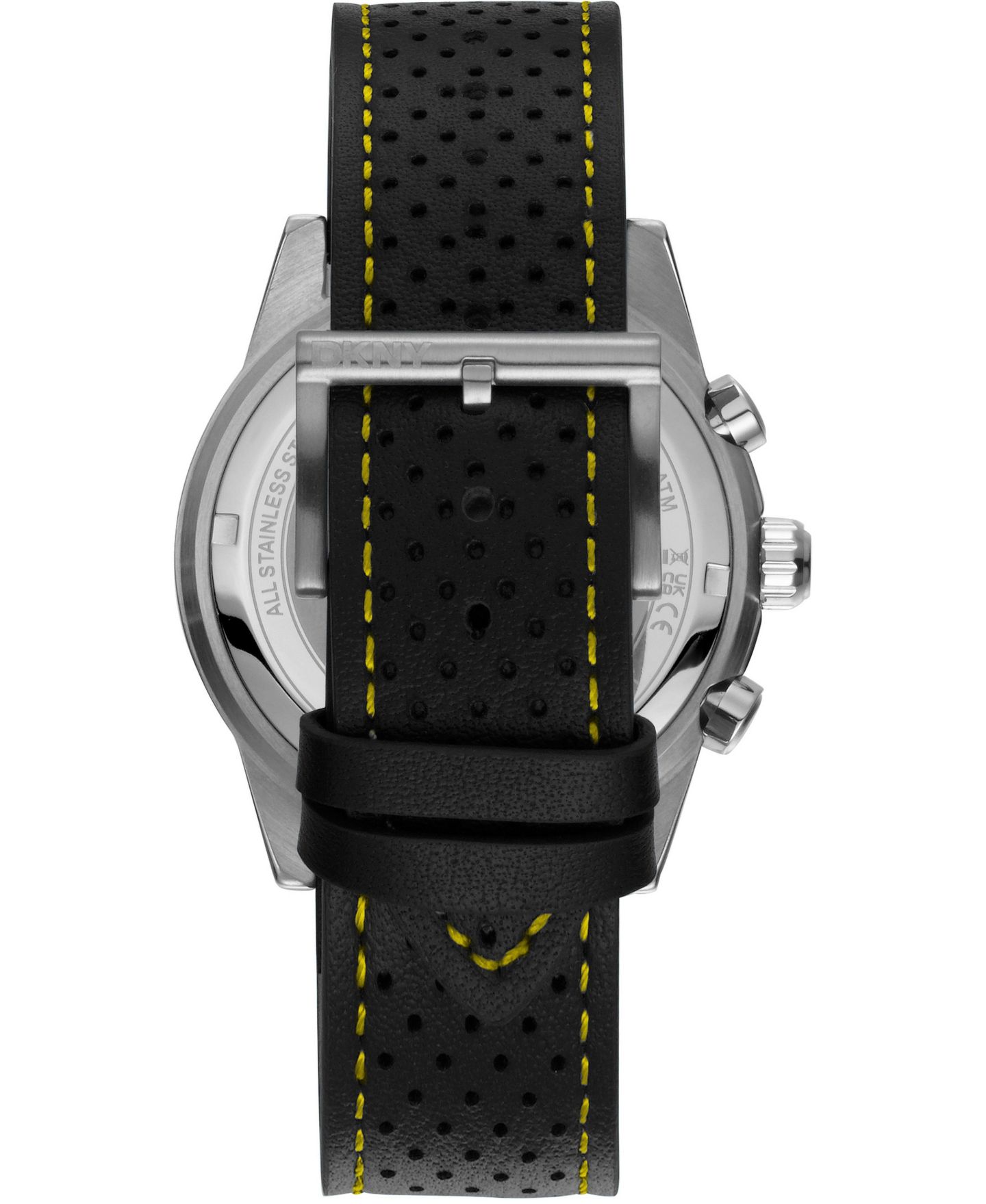 Мужские часы DKNY Quartz Leather Strap Watch, цвет: Серебряный — фото 2