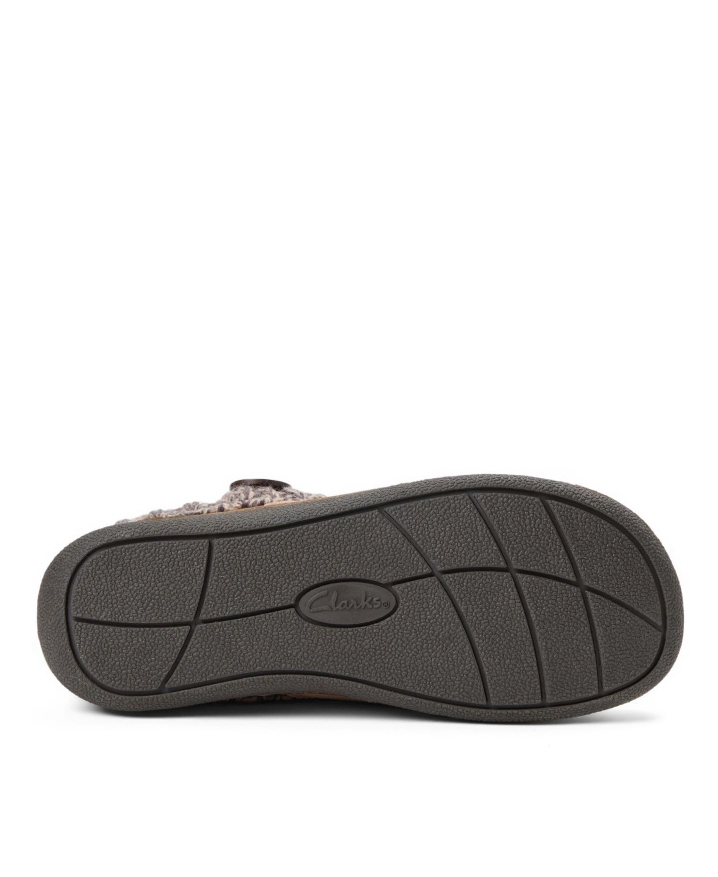 Женские сабо Clarks Suede Sweater-Knit Cuff Round Toe Clog Slippers, цвет: Серо-коричневый — фото 5