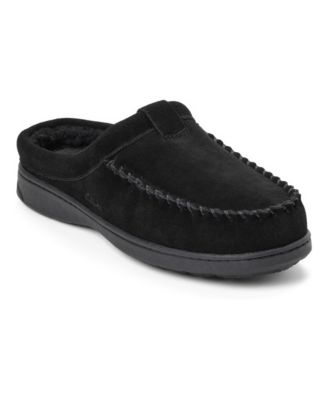 Men's Cow Suede Memory Foam Moc Toe Slippers
