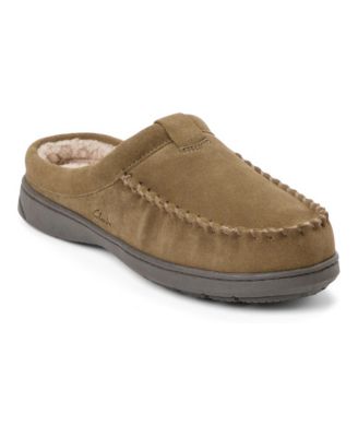 Men's Cow Suede Memory Foam Moc Toe Slippers