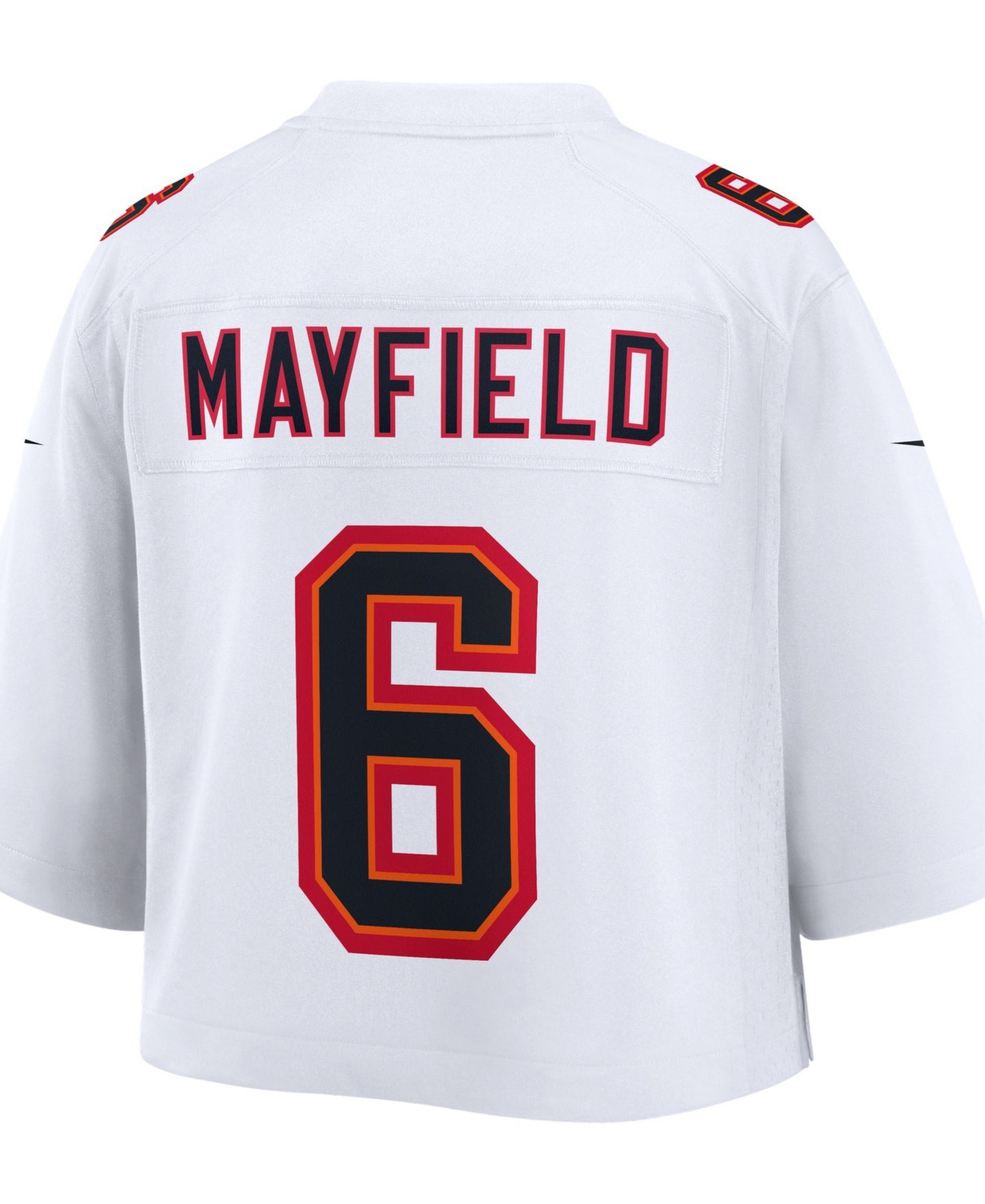 Женский топ Nike Baker Mayfield White Tampa Bay Buccaneers Cropped Fashion Game Jersey — фото 2