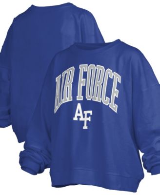 Women's Royal Air Force Falcons Oversized Janise Arch Over Logo Fleece Sweatshirt