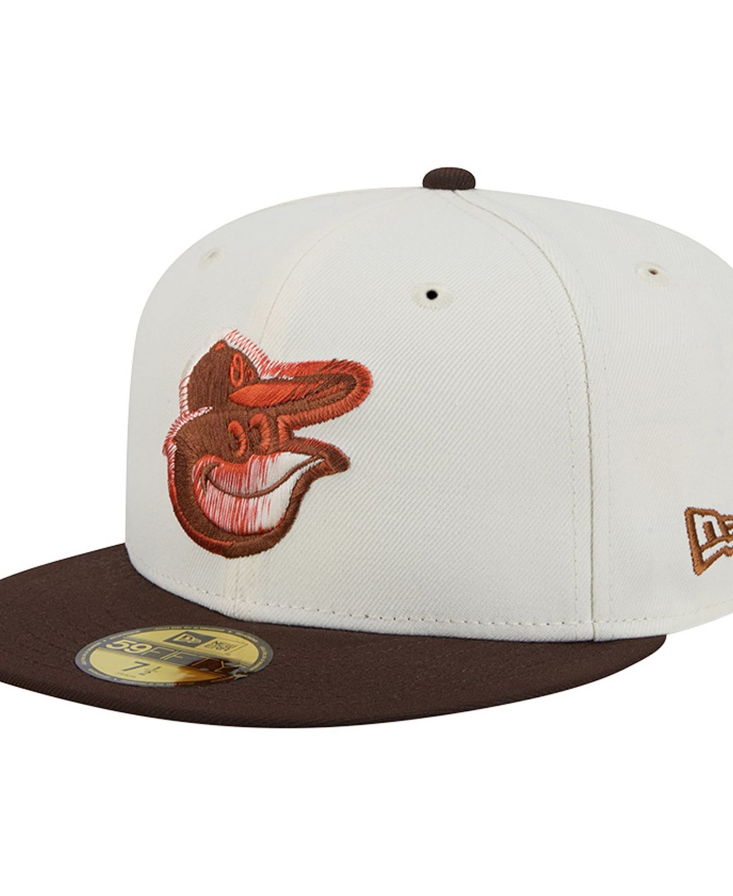 Мужская кепка New Era Natural/Brown Baltimore Orioles Pumpkin Spice 59FIFTY Fitted Hat — фото 6