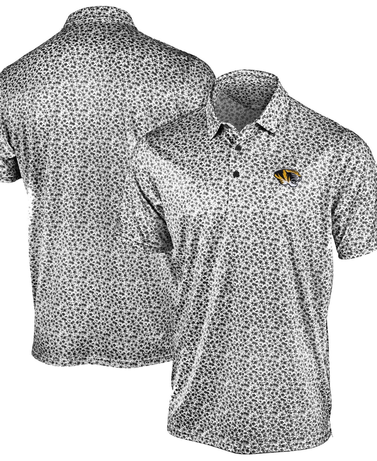Antigua Men's Black Missouri Tigers Flourish Polo Shirt - Black