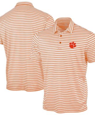 Men's Orange Clemson Tigers Space Stripe  Polo Shirt