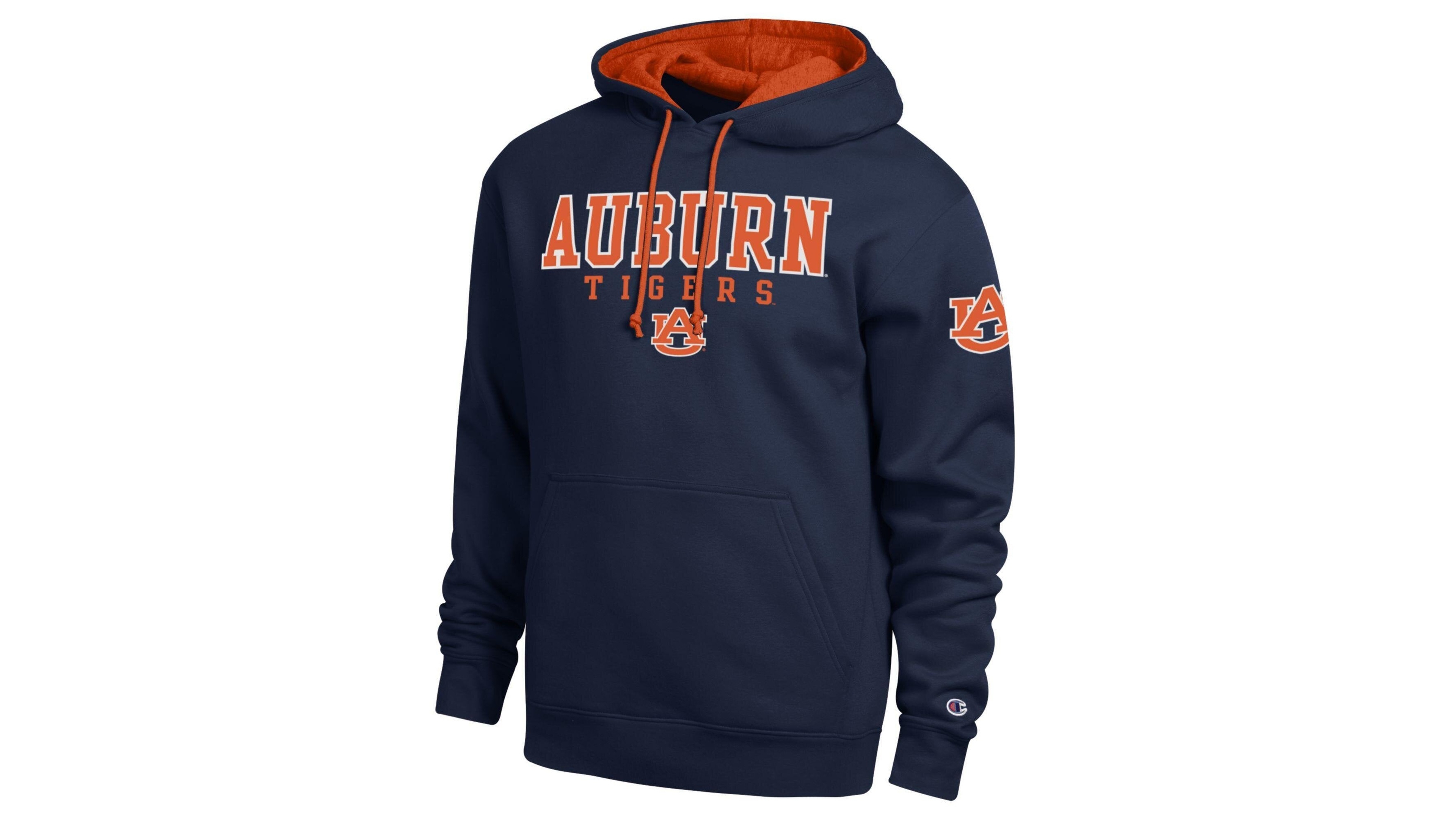 Champion Men's Navy Auburn Tigers Contrast Hoodie