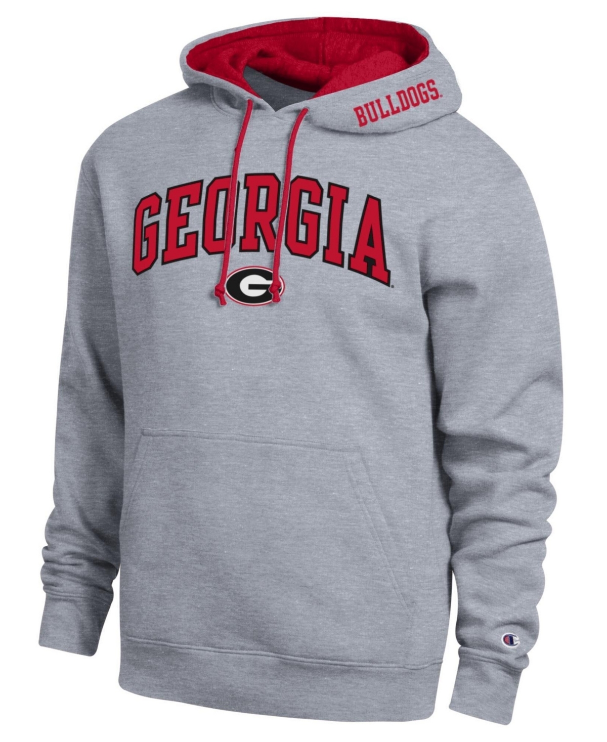 Champion Men's Heather Gray Georgia Bulldogs Arch Tackle Twill Hoodie