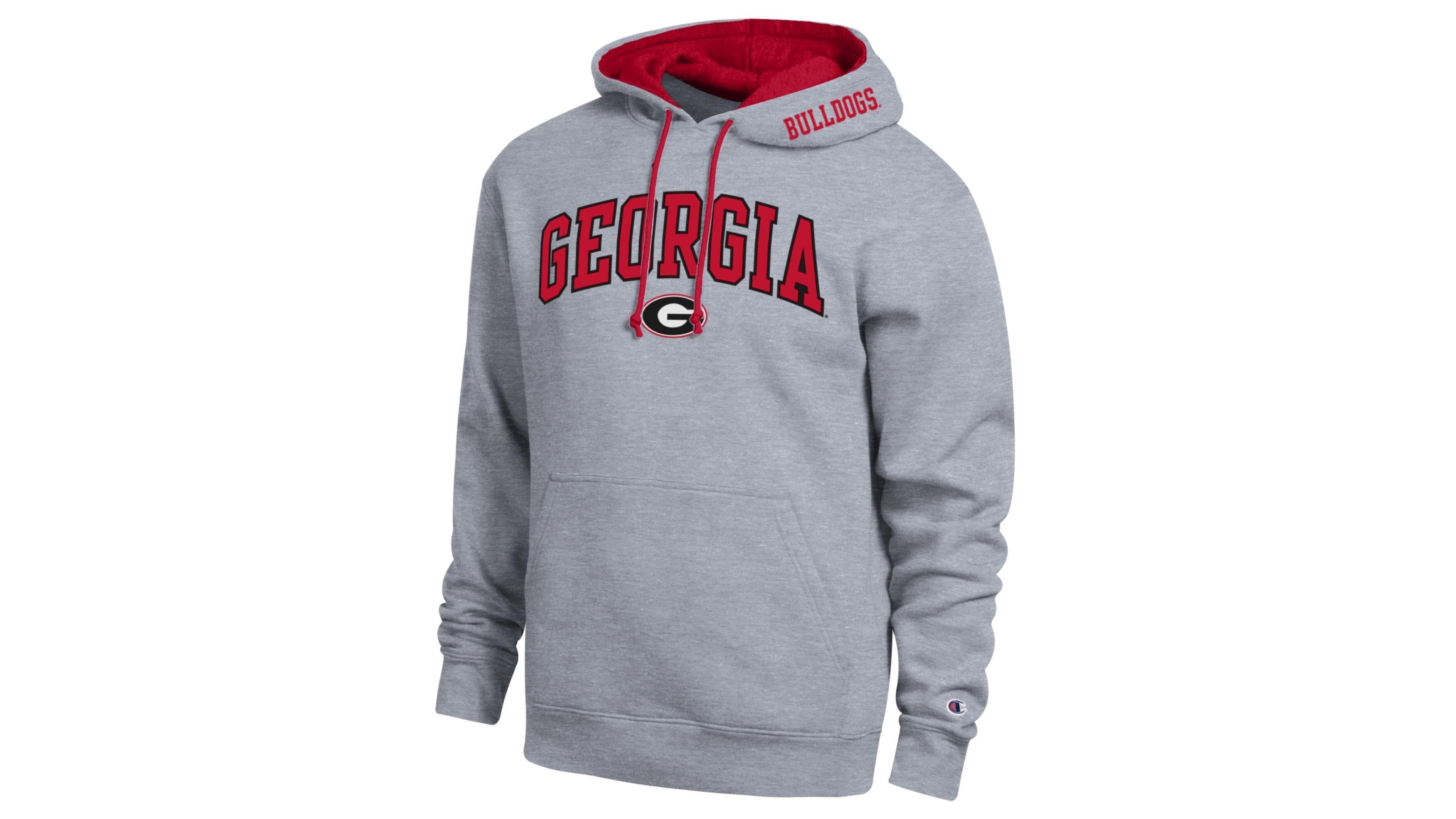 Champion Men's Heather Gray Georgia Bulldogs Arch Tackle Twill Hoodie
