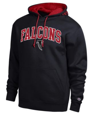 Champion Men's Black/Cardinal Atlanta Falcons Contrast Hoodie - Macy's