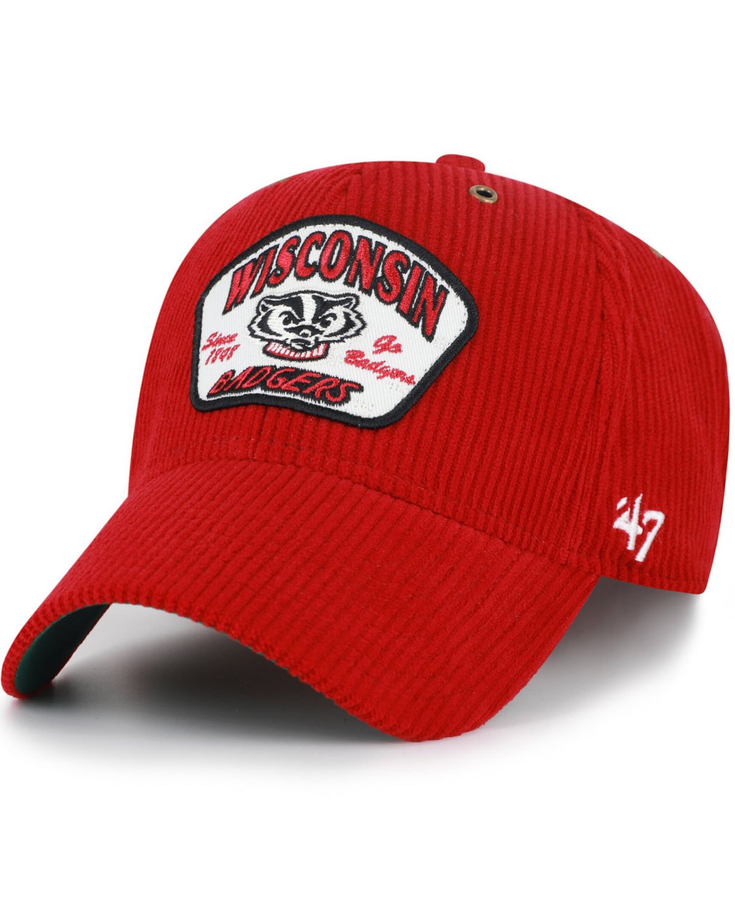 Кепка '47 Brand Red Wisconsin Badgers Accordia Corduroy MVP Adjustable Hat — фото 1