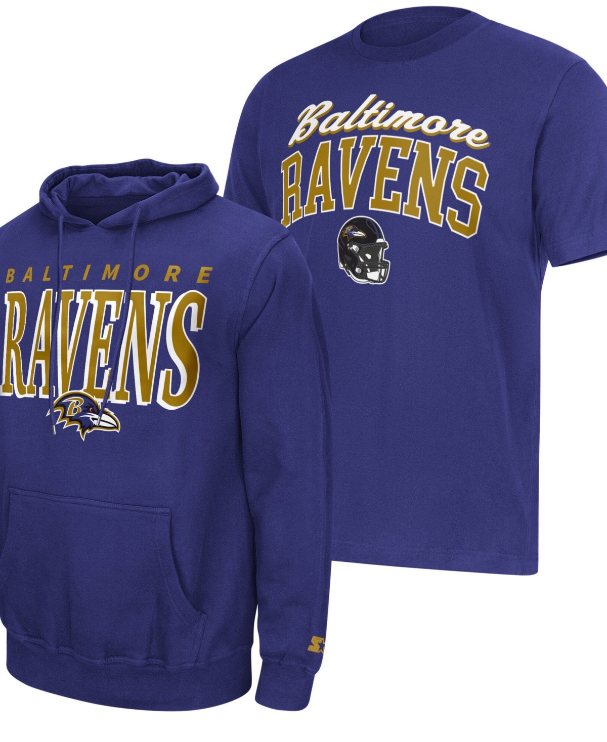 Starter Men's Purple Baltimore Ravens Logo Hoodie