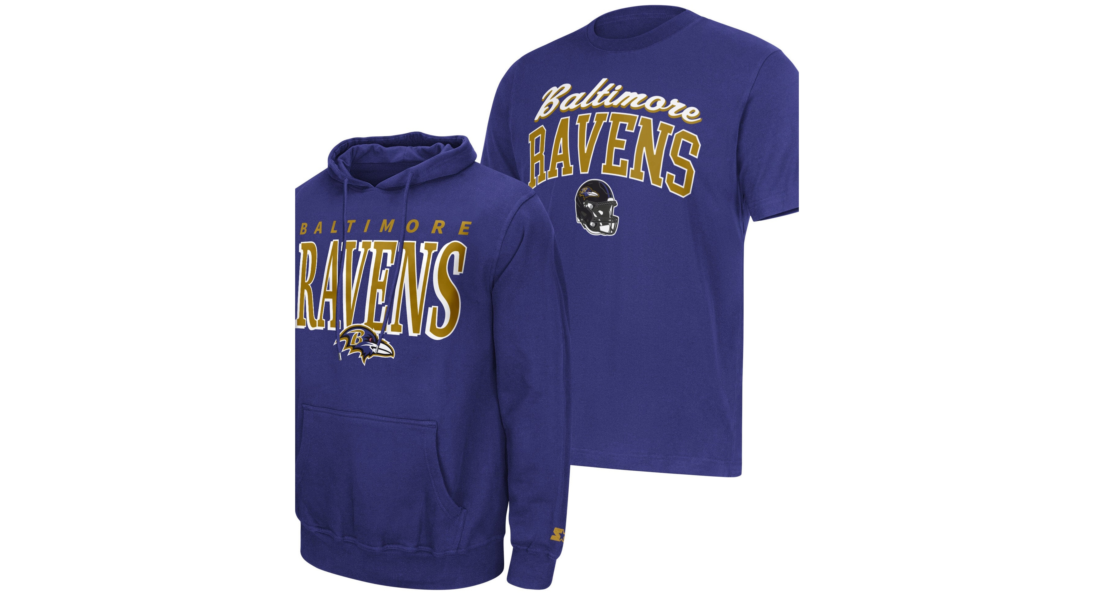 Starter Men's Purple Baltimore Ravens Logo Hoodie