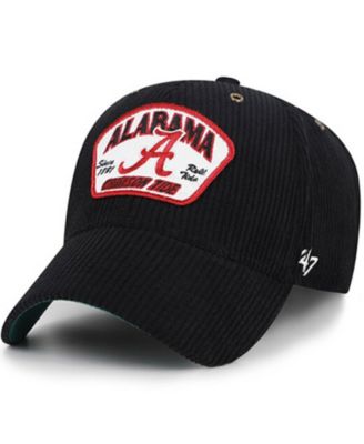 Men's and Women's  Black Alabama Crimson Tide Accordia Corduroy MVP Adjustable Hat