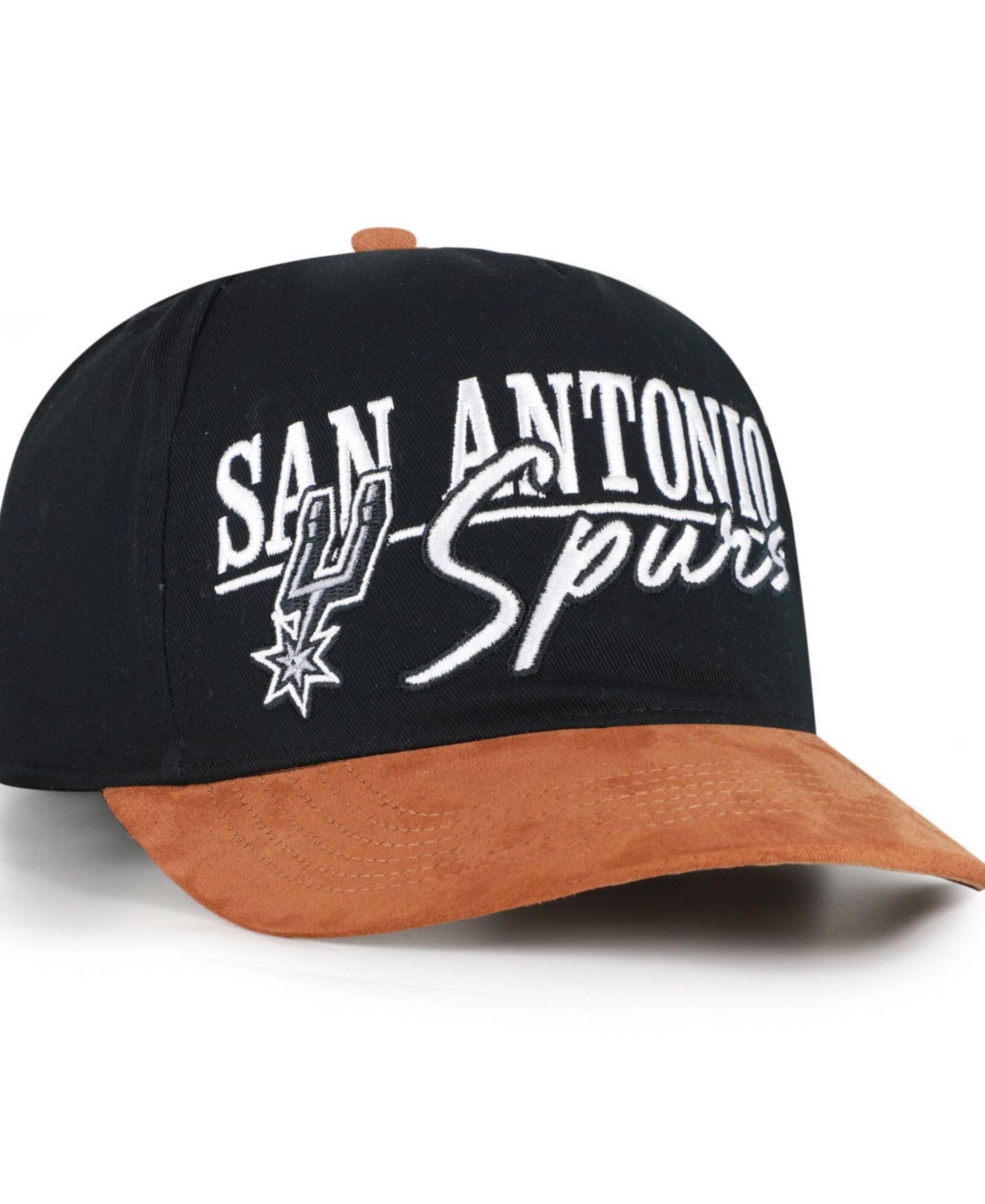 Мужская кепка '47 Brand Black/Tan San Antonio Spurs Scribe Line Hitch Adjustable Hat — фото 4