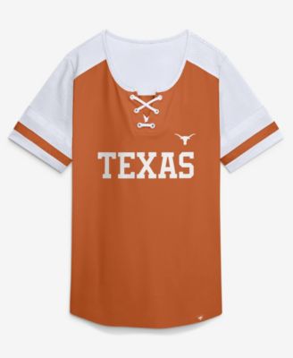 Women's Texas Orange Texas Longhorns Power Play Athena Lace-Up T-Shirt