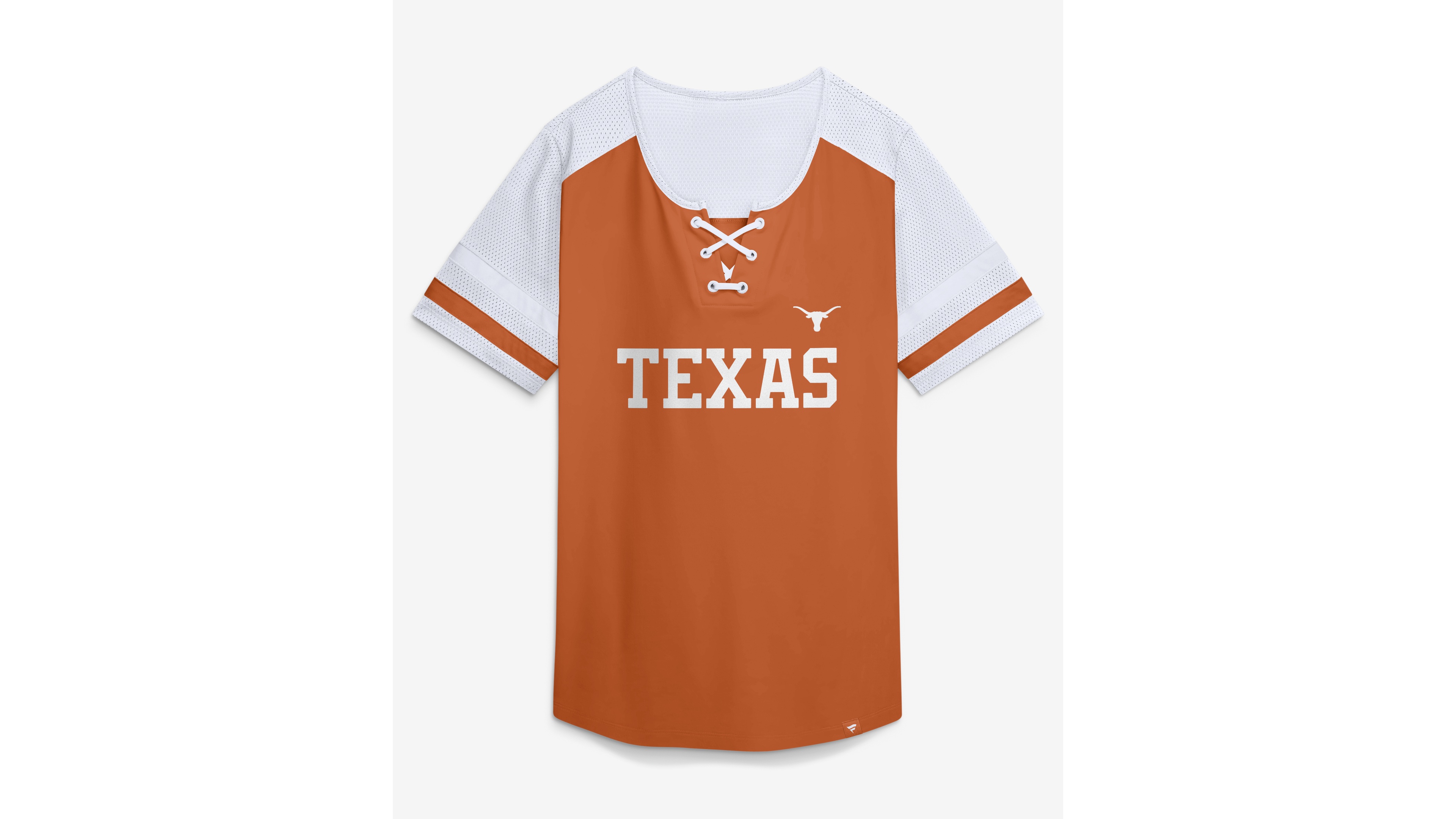 Fanatics Women's Texas Orange Longhorns Power Play Athena Lace-Up T-Shirt