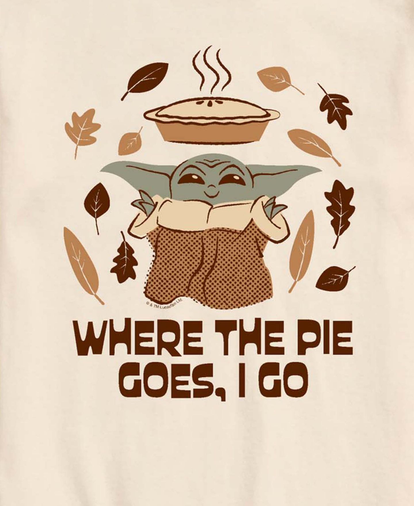 Мужская футболка AIRWAVES Pie Goes Thanksgiving Graphic Regular-Fit, цвет: Кремовый — фото 3