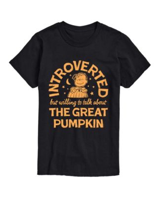 Men's Introverted Great Pumpkin Linus Graphic Crew Neck T-Shirt