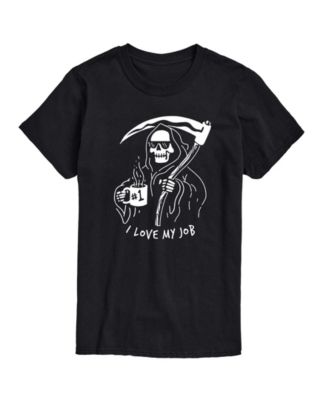 Men's Love My Job Grim Reaper Halloween Regular-Fit T-Shirt