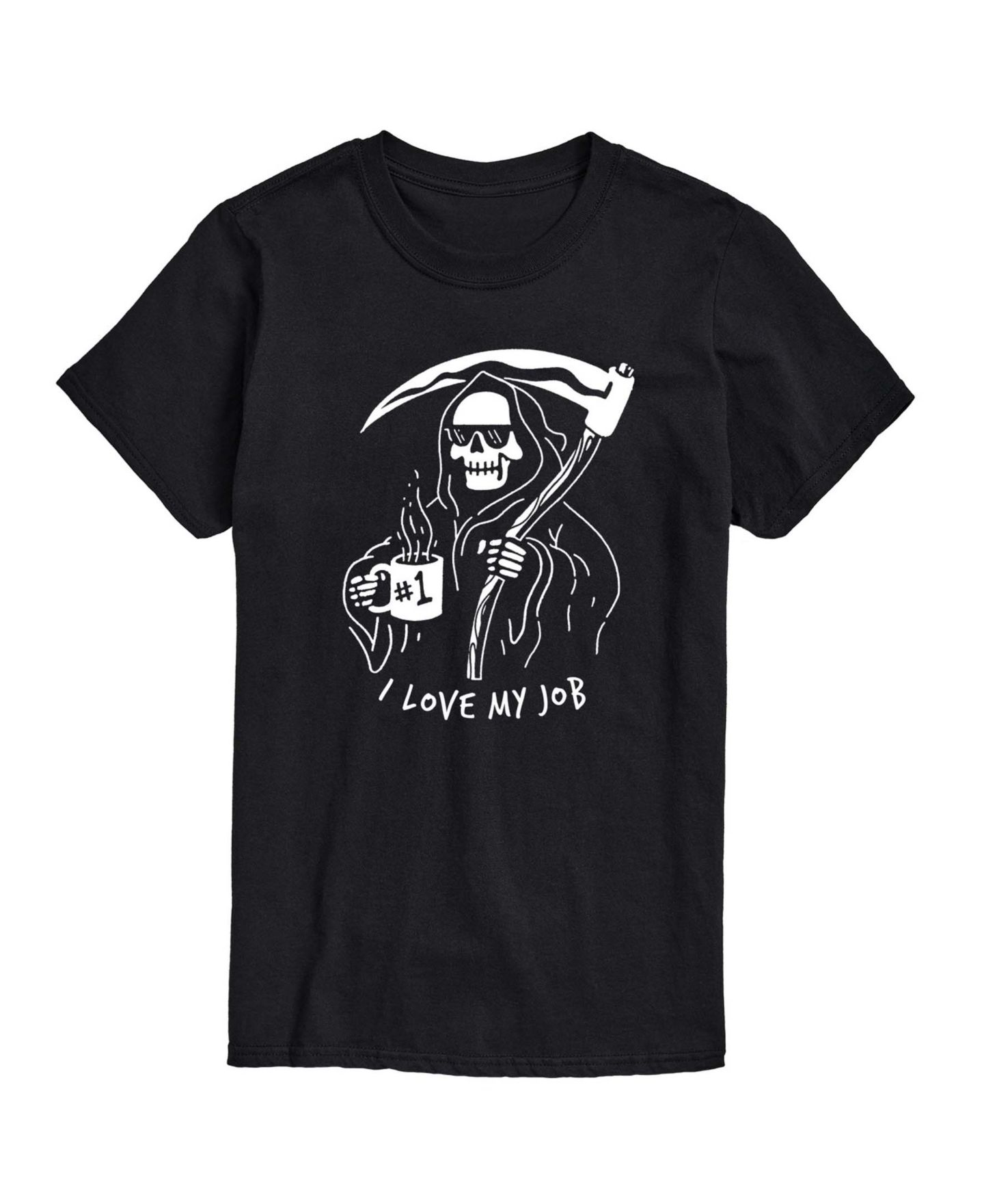 Мужская футболка AIRWAVES Love My Job Grim Reaper Halloween Regular-Fit, цвет: Чёрный — фото 1