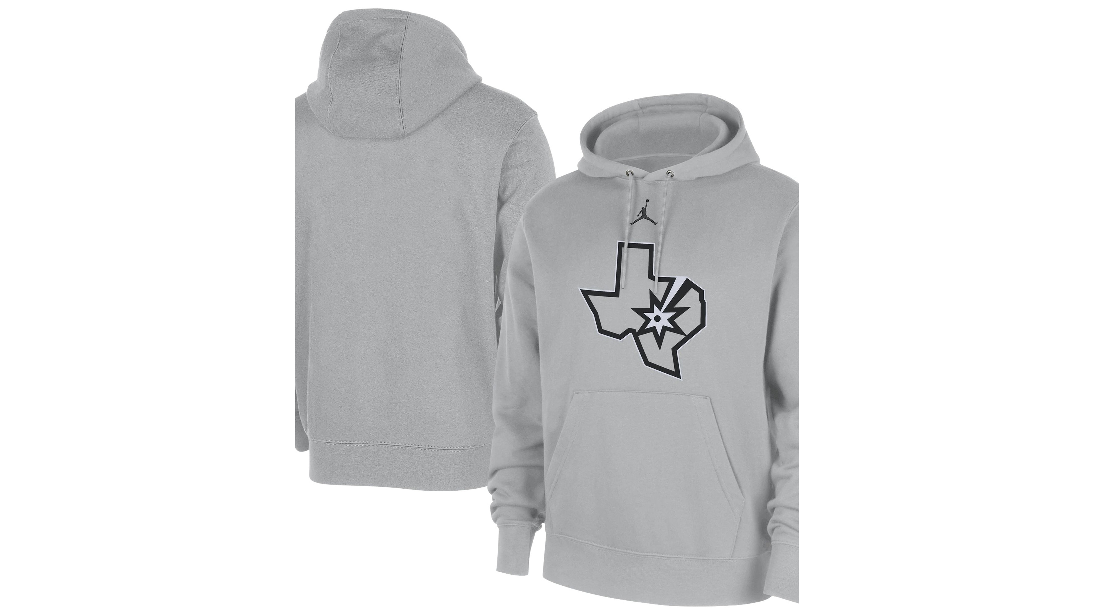 Jordan Men's Silver San Antonio Spurs Statement Edition Club Fleece Hoodie