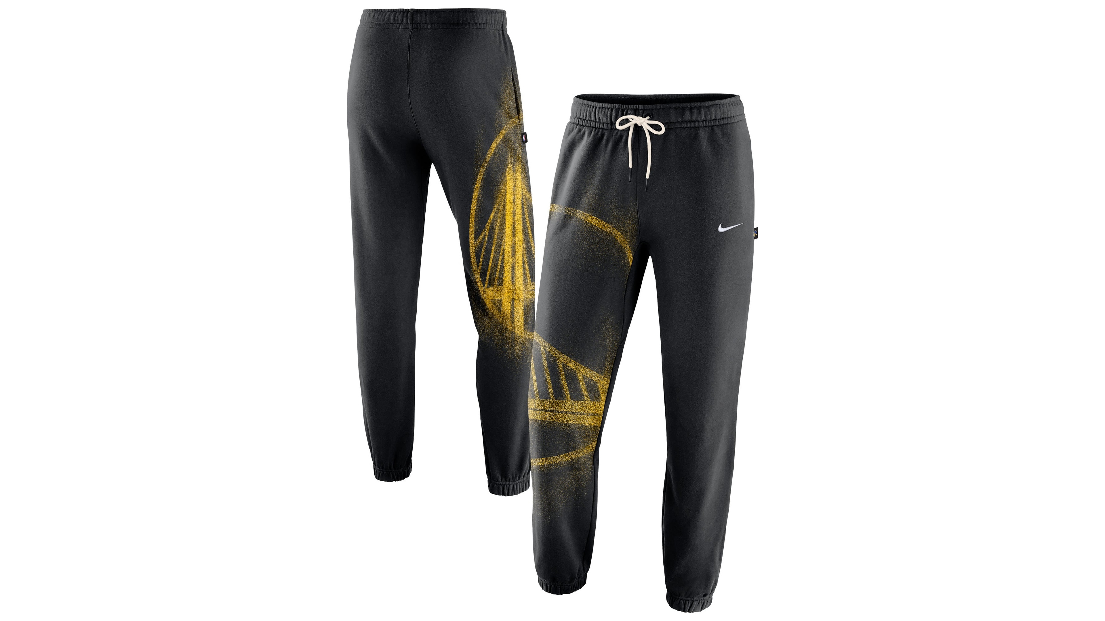 Nike Men's Black Golden State Warriors 2026 Standard Issue Practice Icon Fleece Tapered Pants