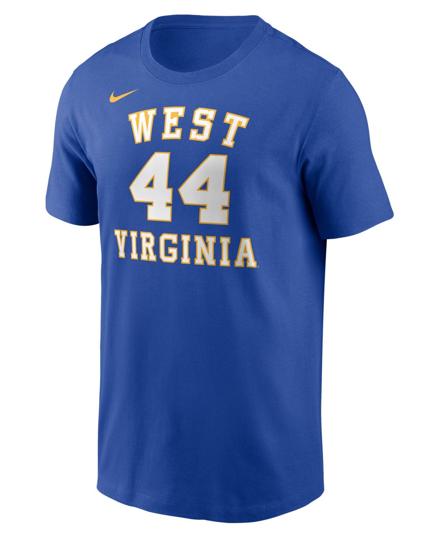 Мужская футболка Nike Jerry West Royal West Virginia Mountaineers Name Number — фото 3