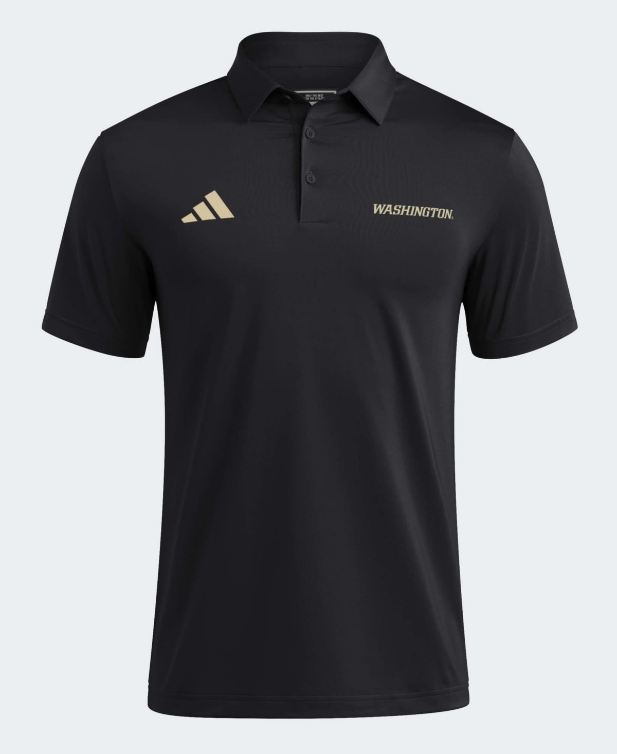 adidas Men's Black Washington Huskies Ultimate 365 Solid Polo Shirt