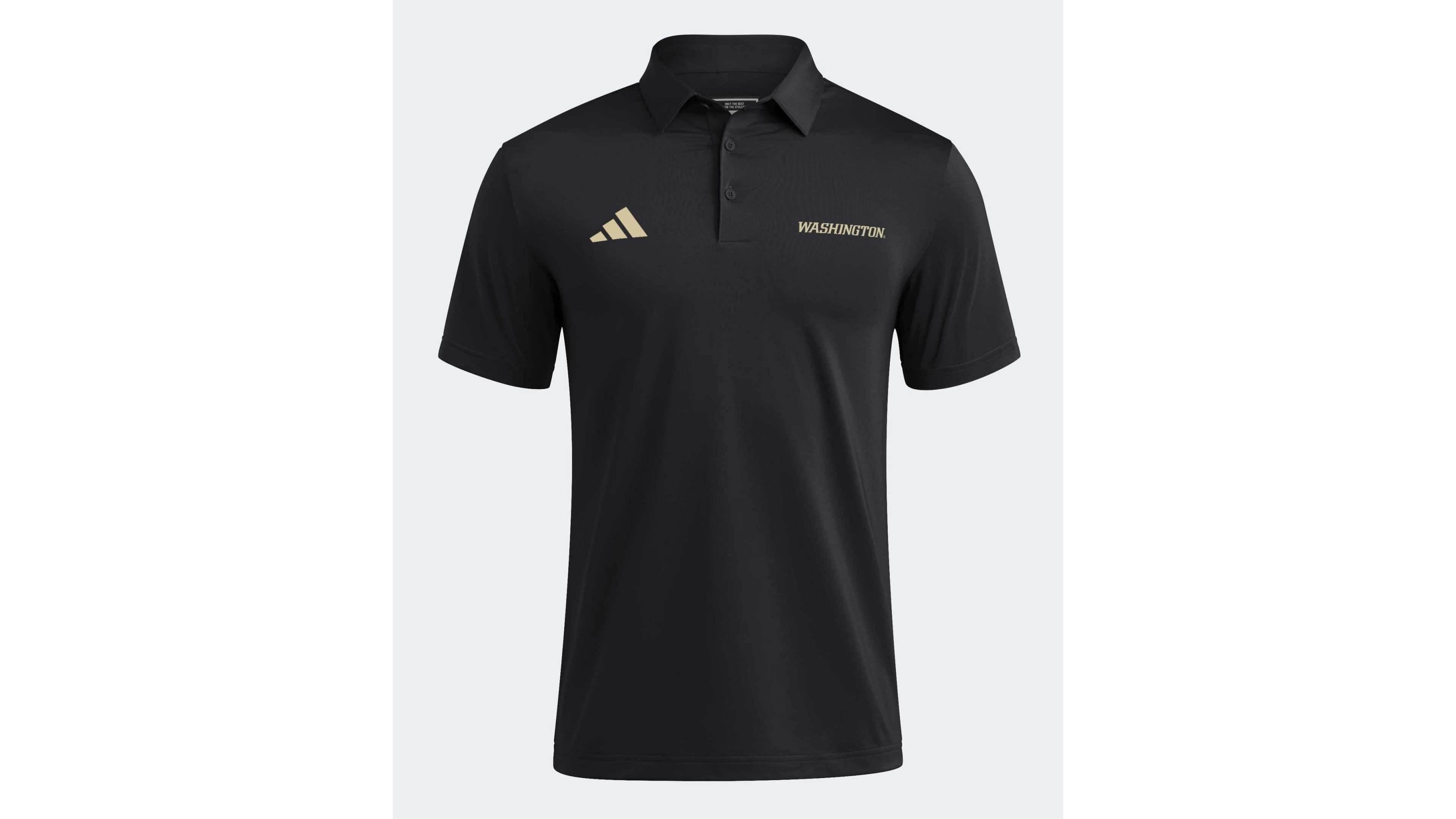 adidas Men's Black Washington Huskies Ultimate 365 Solid Polo Shirt