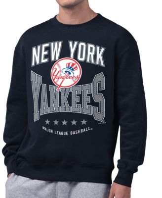 Men's Navy New York Yankees Center Squeeze Fleece Sweatshirt
