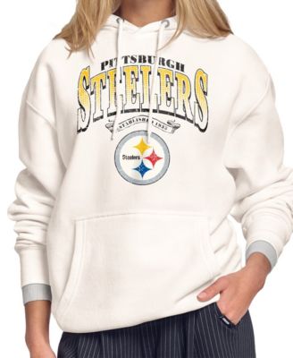 Women's Cream Pittsburgh Steelers Touchdown Legacy Fleece Hoodie