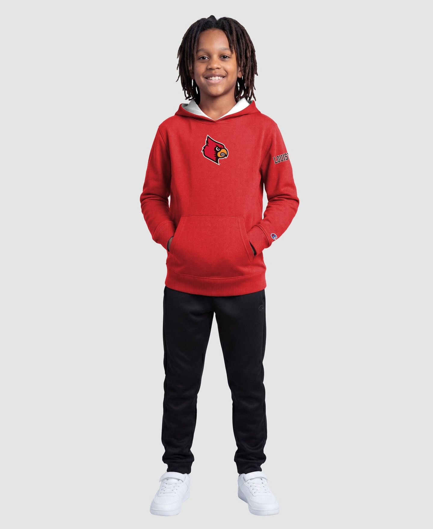 Детское худи Champion Red Louisville Cardinals Fleece — фото 5