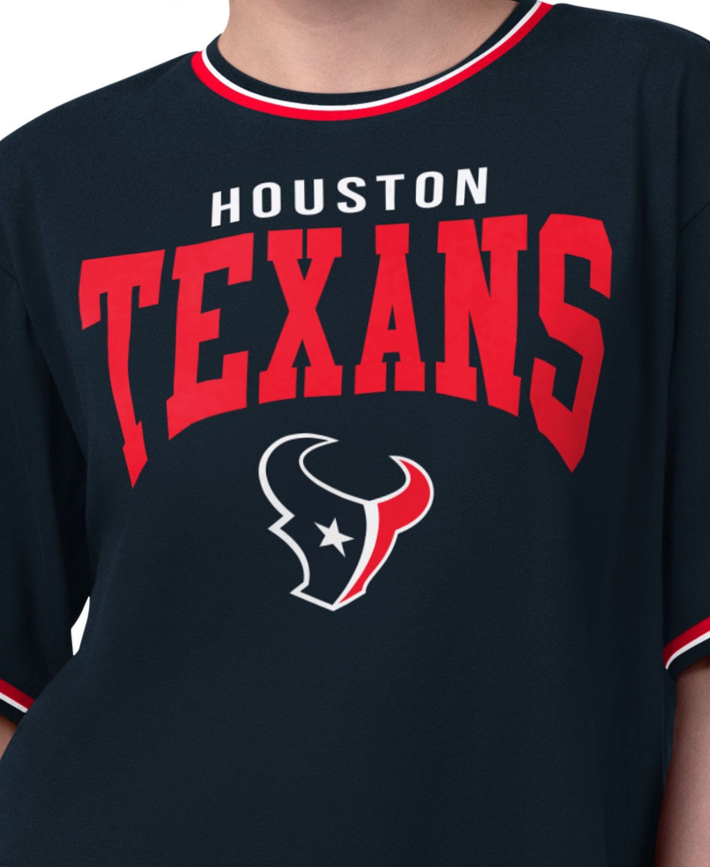 Женская футболка Starter Navy Houston Texans Ace Cropped — фото 2