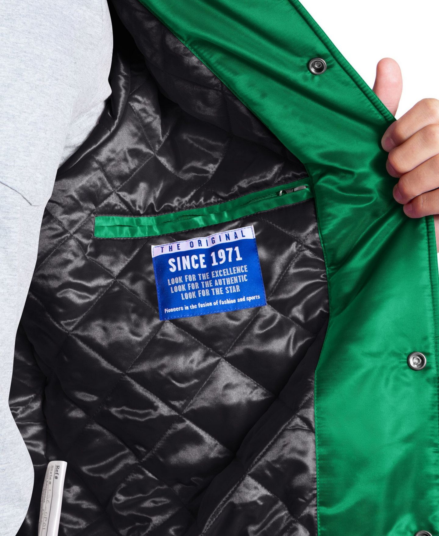 Мужская куртка Starter Kelly Green Philadelphia Eagles Courtside Varsity Retro Logo Full snap — фото 2