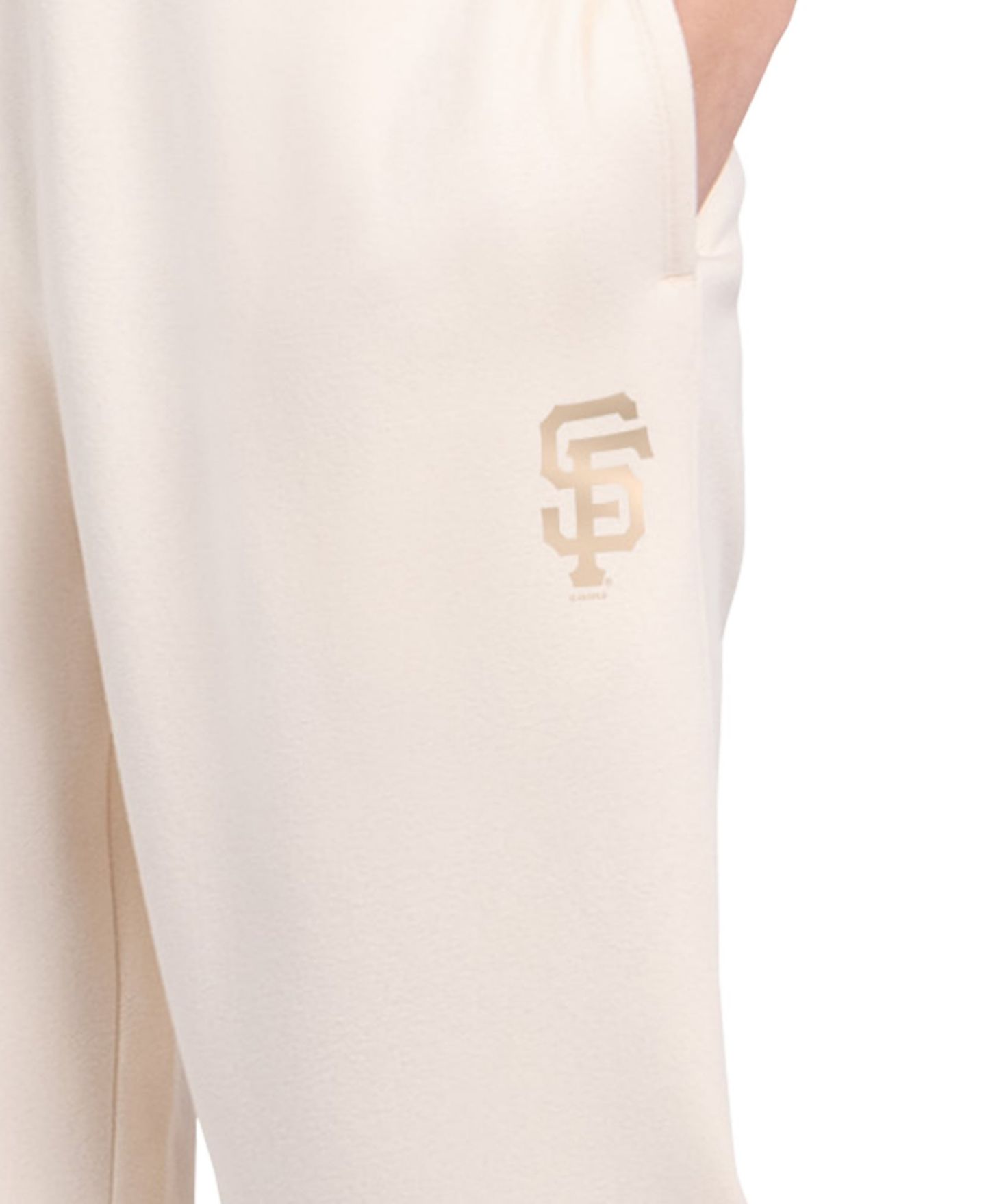 Женские брюки Starter Cream San Francisco Giants Pastel High Waisted Fleece — фото 2