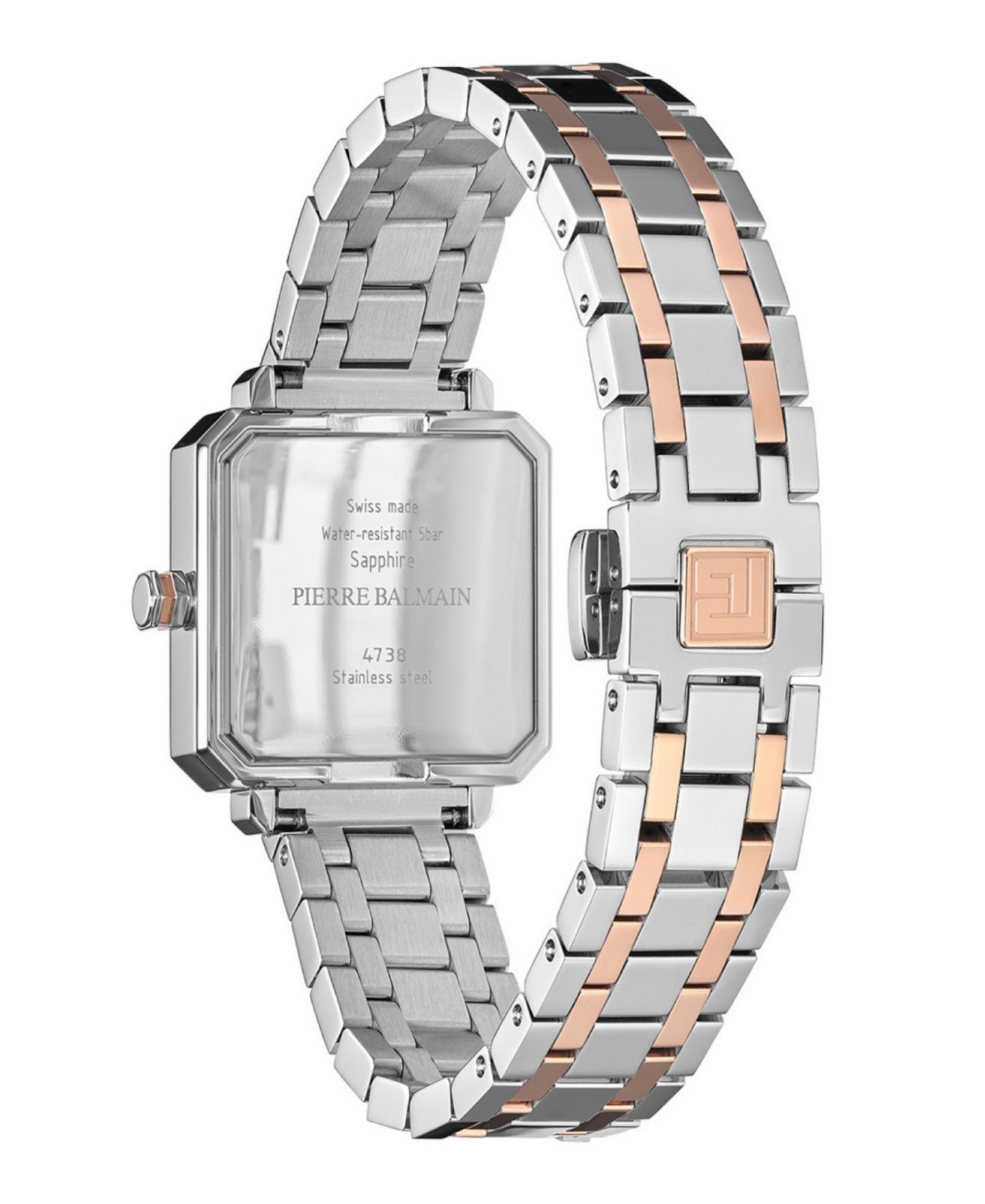 Женские часы Balmain Swiss Quartz Eirini Square Two-Tone Stainless Steel Bracelet Watch 26mm — фото 3