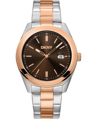 Men's Quartz Everyday Water-Resistant Two-Tone Stainless Steel Bracelet Watch, 40mm