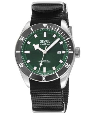 Men's Swiss Automatic Yorkville Black Nylon Strap Watch, 43mm